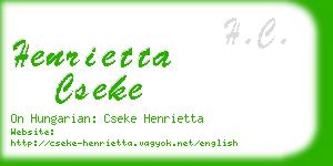 henrietta cseke business card
